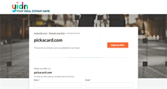 Desktop Screenshot of pickacard.com